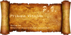 Prikopa Vitolda névjegykártya